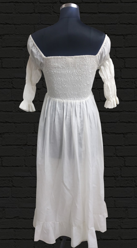 Silk Dobby Long Bobing Elastic Full Sleeve Dress