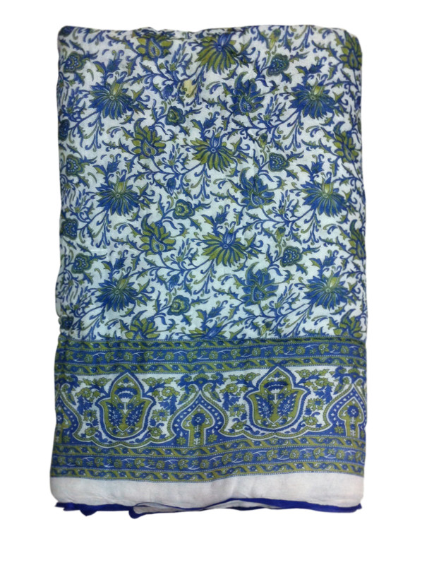 Cotton Printed Quilt Blue / Green