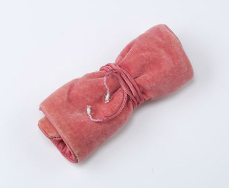 Cotton Velvet Solid Dye Jewellery Roll