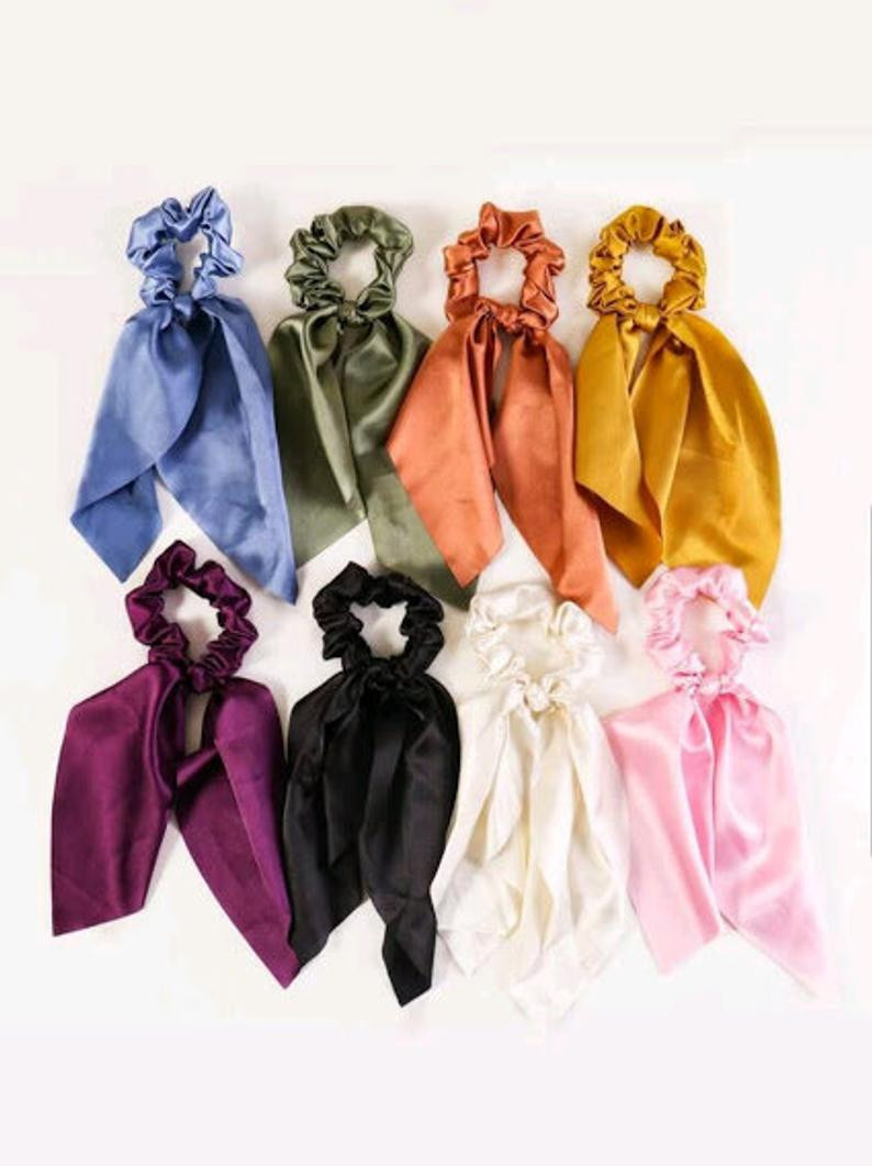 Solid Color Elegant scrunchies,hair ties,hair elastic