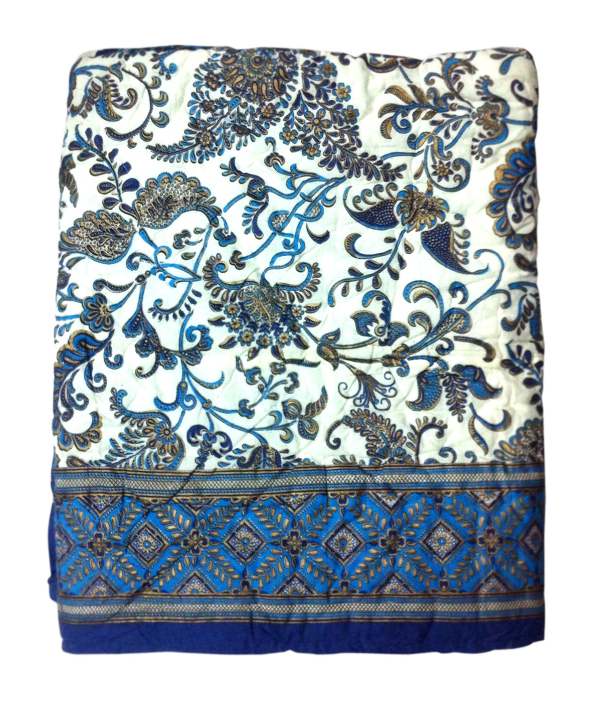 Cotton Printed Quilt Blue
