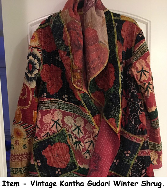 Vintage Kantha Cotton Gudri Shrug