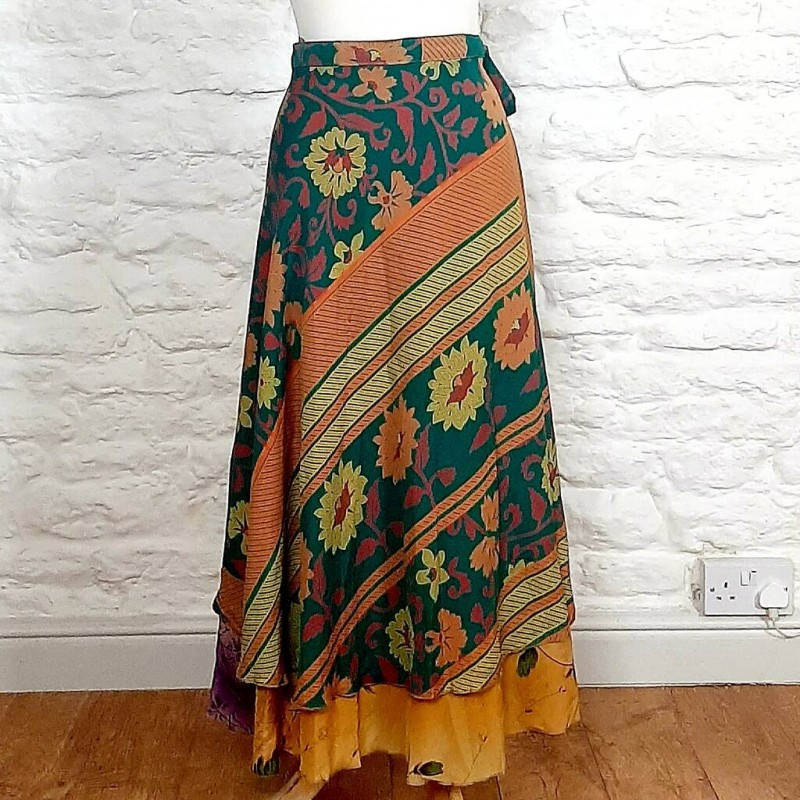 Vintage Silk Saari Reusable Magic Skirt
