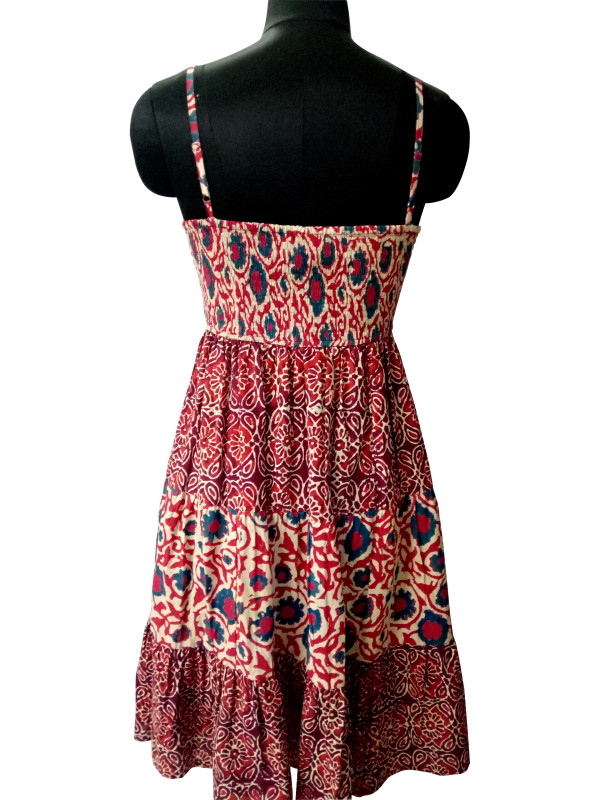 Cotton Printed Strappy Dress