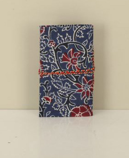 Cotton Fabric Hand Block Blue Printed Diary