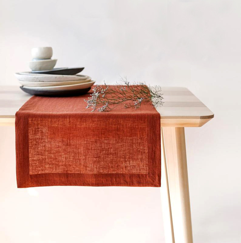 Linen Solid Dye Table Runner