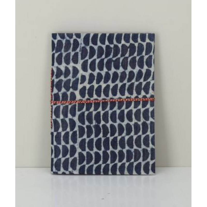 Printed Chanderi Fabric Diary With White Paper