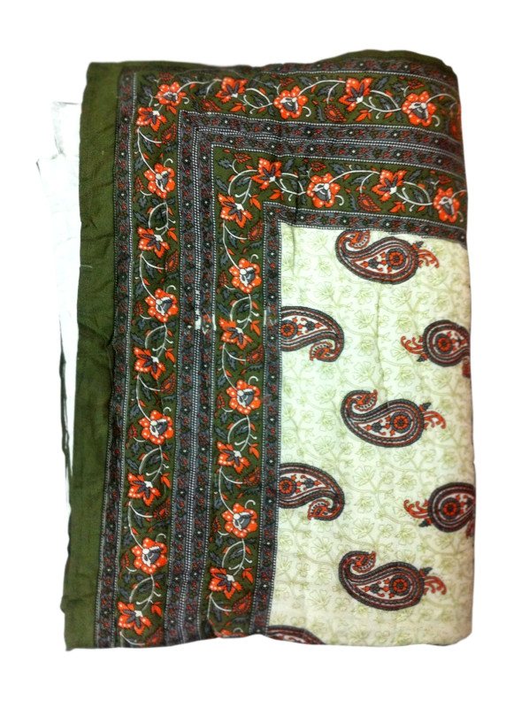 Cotton Printed Quilt Green