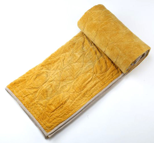 Cotton Velvet Front, Back Cotton chembray with Quilting, filling Polyfill