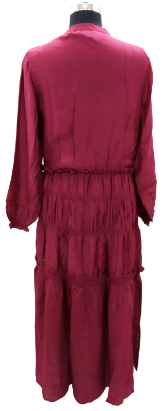 Cotton Silk Full Sleeve Long Dress