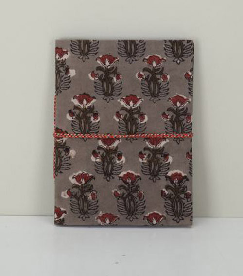 Bagru Hand Block Print Fabric Diary With White Paper