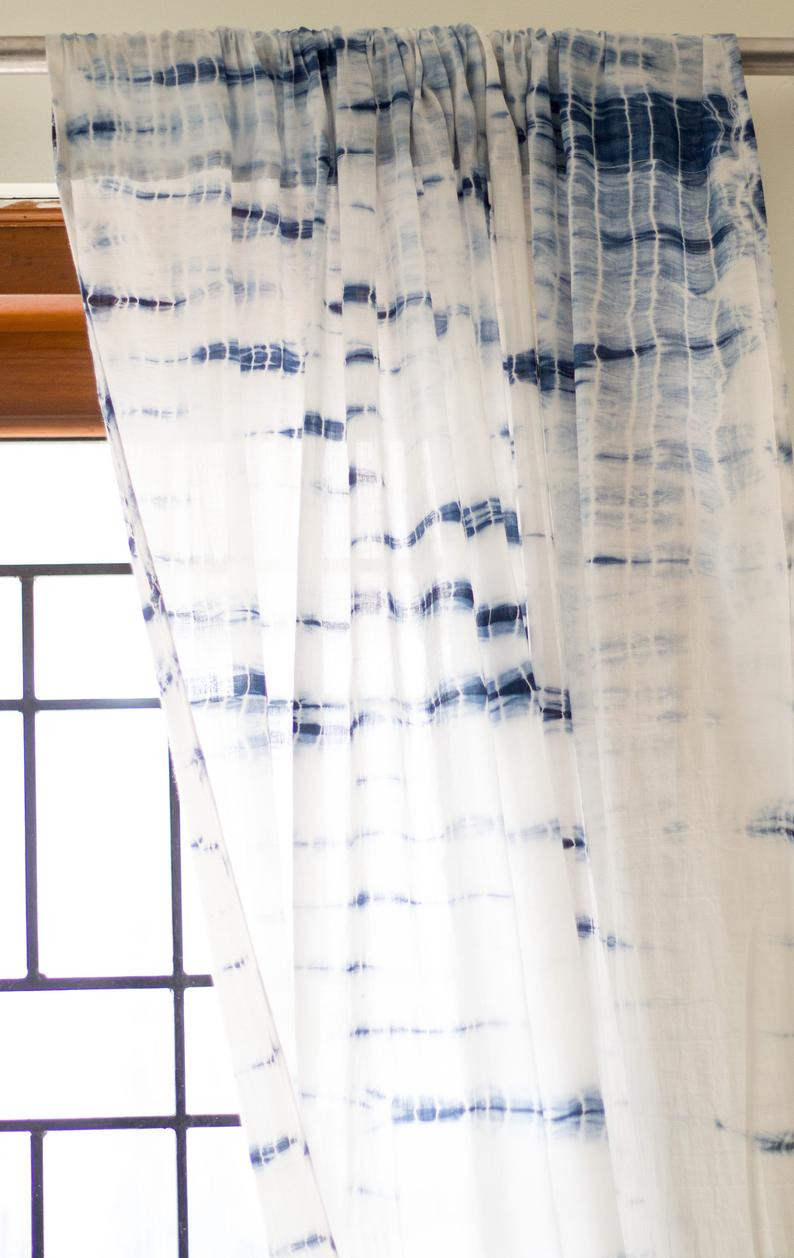 Cotton Voil Shibori Tie & dye Curtain