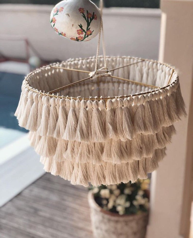 Tassels Round Lampshade