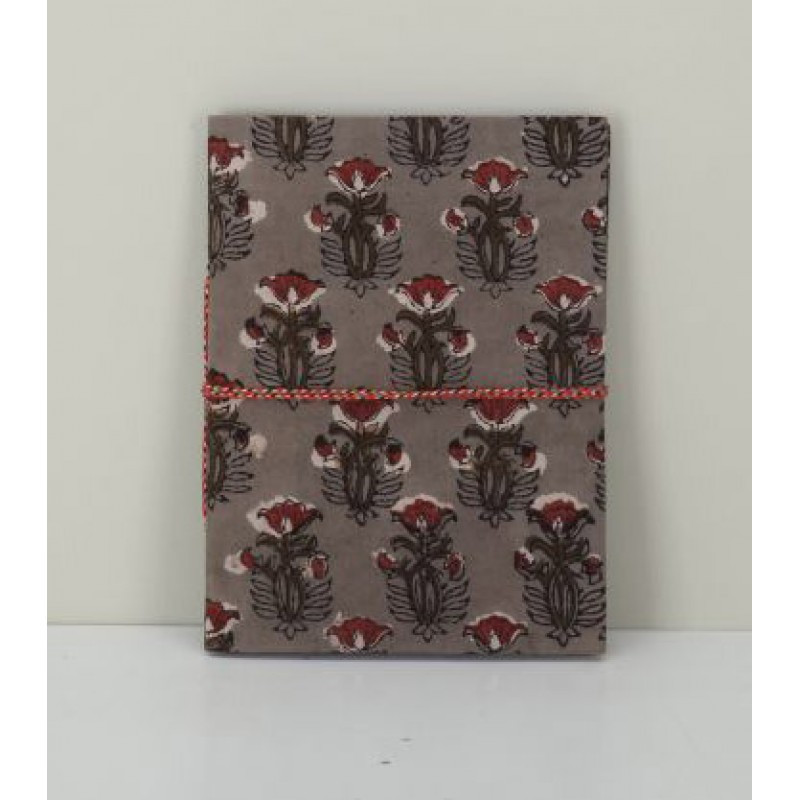 Bagru Hand Block Print Fabric Diary With White Paper